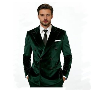 Nouveau Costume Homme en Velours de <span class=keywords><strong>Haute</strong></span> Qualité, Blazer et <span class=keywords><strong>Pantalon</strong></span>, Double Boutonnage, Revers Pointus, pour Bal de Promo, Occasions Formelles, Affaires, <span class=keywords><strong>Smoking</strong></span>, Ensemble 2 Pièces - Product Image 1