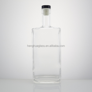 Botella de Licor de Cristal Elegante para Whisky, <span class=keywords><strong>Bourbon</strong></span>, Ginebra, con Tapón de Corcho, Logotipo y Color Personalizados, 500 ml - Product Image 6