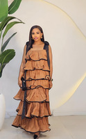 Nouvelle Robe Gâteau Sans Manches pour Femme 2026, Couleur Unie, Tressée, Ample, Bordure Dentelle