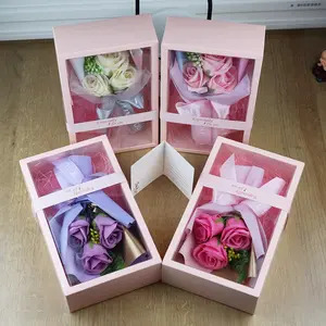 Best Selling Soap Flower Bouquets Artificial Flower With Wholesale Price Soap Roses Gift Box