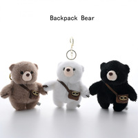 Sac bandoulière avec pendentif petit ours, porte-clés peluche ours gras, poupée ours en peluche