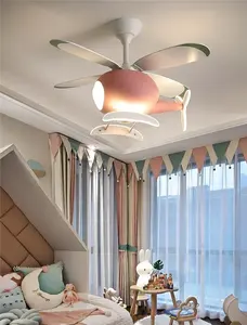Spedizione gratuita aereo volante moderno con luce a Led lampada a ventaglio a soffitto per bambini camera da letto casa Ventilateur Plafond