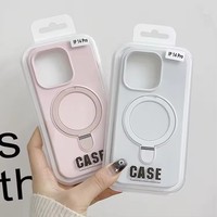 Coque de téléphone en silicone souple tendance avec support magnétique, protection antichoc pour iPhone 16 15 14 13 Pro Max