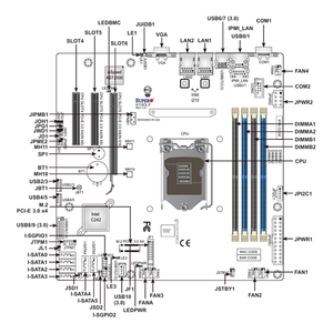 Carte mère de serveur MicroATX MBD-X11SCL-F avec socket unique LGA-1151 (socket H4) Intel C242, prise en charge DDR4, nouvelle livraison rapide, bon prix - Product Image 4