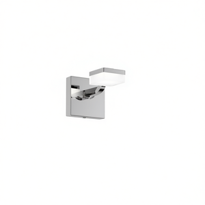 Applique murale LED chromée moderne à 4 lumières, blanc chaud 3500K, intensité variable, éclairage de miroir de salle de bain, finition métal poli - Product Image 1
