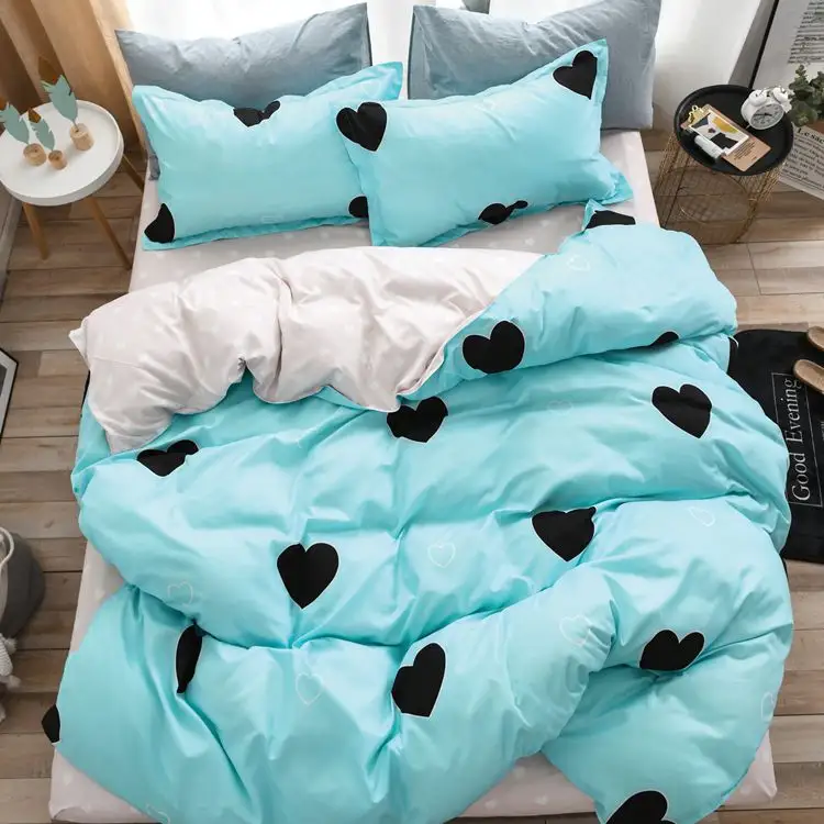 Benutzer definiertes neues Design heißer Verkauf drucken Mikro faser Fabrik Bett bezug Bettlaken Bettwäsche-Set