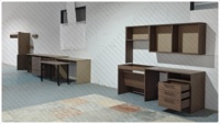 Meuble mural de chambre d'hôtel personnalisé Home2 Suites Working Wall Queen Queen Studio Suite Accessible GR 309 – Fabricant d'armoires murales pour chambres d'hôtel