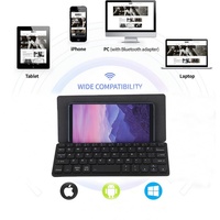 Clavier de téléphone sans fil pliable Clavier sans fil portable avec support de support Clavier ultra fin rechargeable pour smartphone