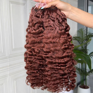 Extensiones de Cabello Humano Rizado Indio Súper Doble Trama para Crochet, 100% Cabello Virgen Natural, 100g/paquete, Puede Permanecer Rizado, Vietnam - Product Image 1