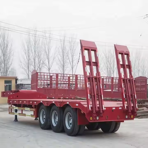 Semirremolque Lowboy hidráulico de cuello de cisne de 50 toneladas/60 toneladas de dos ejes, remolques de camiones comerciales - Product Image 3