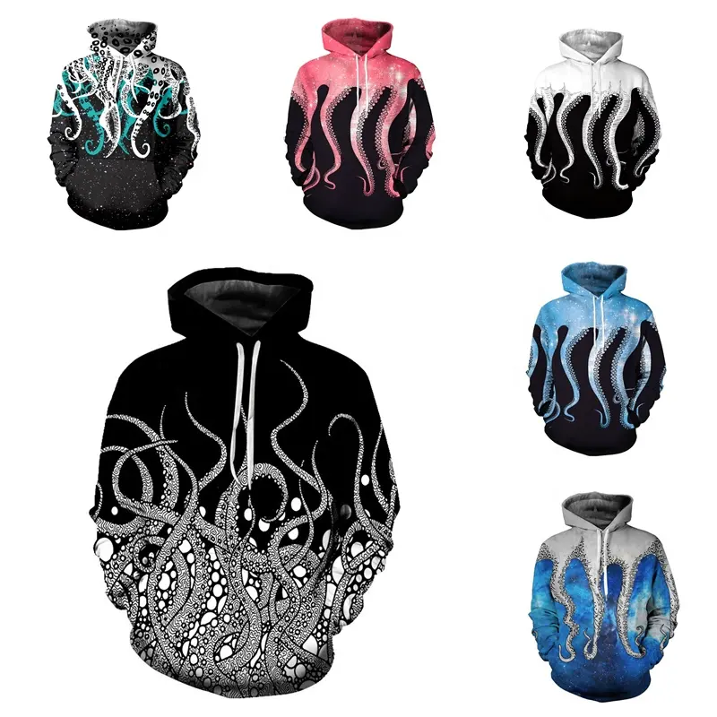 Octopus Japan Anime 3D Print Hoodie Cosplay Sweatshirt With Kangaroo Pocket Pullover Sweater Costume ZY