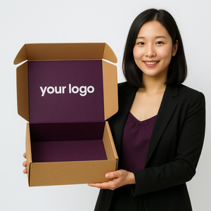 Коробки для рассылки крафт-бумаги с логотипом - Product Image 1