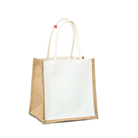 Sac de plage en toile de jute personnalisé écologique, réutilisable, avec logo, naturel et élégant