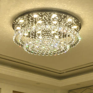 Nuevo diseño de lámpara de techo con forma de pastel, moderna, redonda, K9, bola de cristal transparente, luz de techo para iluminación interior del hogar - Product Image 2