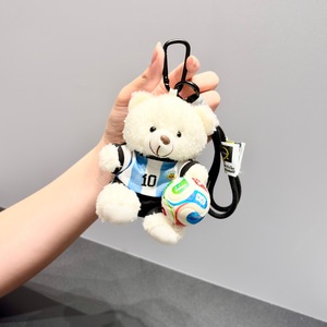 Porte-clés en peluche <span class=keywords><strong>Cristiano</strong></span> <span class=keywords><strong>Ronaldo</strong></span> pour fans de football HECION, accessoire sportif tendance, mignon ours en peluche, article de la Coupe du Monde de football - Product Image 2