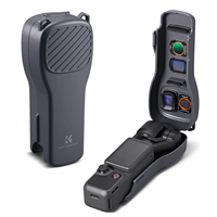 Étui de protection K&F Concept pour DJI Osmo Pocket 3/4 avec 4 emplacements pour filtres, y compris 2 emplacements pour téléobjectifs, coque en PC