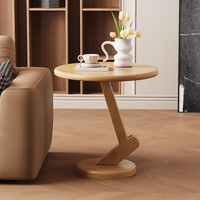 Mesa Auxiliar Plegable de Madera Maciza para Café, Mesa Auxiliar Moderna para Sofá, Mueble Compacto para Sala de Estar, Balcón o Apartamentos Pequeños