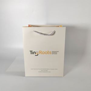 KUAIMA Custom Luxury Gift Garment Personalized White Flat Bottom Craft Paper Shopping <b>Bags</b> with logo Free Shipping - Product Image 2