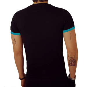 T-<span class=keywords><strong>shirt</strong></span> décontracté pour homme à manches courtes et col rond, dégradé de couleurs, style sport fitness, idéal pour l'été - Product Image 3