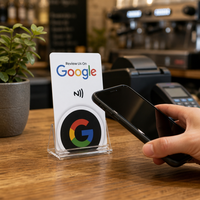 Carte de commentaires Google avec code QR programmable, NTAG213 NFC 13,56 MHz, étanche et résistante aux intempéries