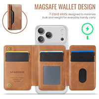 Portefeuille de téléphone portable en similicuir avec support magnétique, rangement pour cartes de luxe, pour unisexe, cadeau de vacances pour les proches, les amis et les personnes âgées