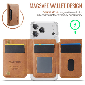 Portefeuille de téléphone portable en similicuir avec support magnétique, rangement pour cartes de luxe, pour unisexe, cadeau de vacances pour les proches, les amis et les personnes âgées - Product Image 4