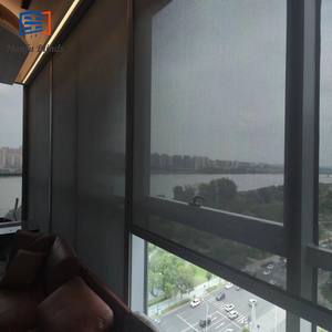 Gazebo de jardin motorisé de <span class=keywords><strong>grande</strong></span> <span class=keywords><strong>largeur</strong></span> personnalisé stores coupe-vent de balcon stores d'extérieur à glissière - Product Image 6