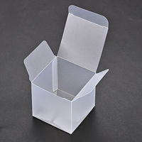 Cube 5x5 pouces PVC emballage acétate carré PET boîte-cadeau boîtes en plastique transparentes pour bonbons cadeaux faveurs