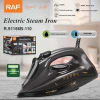 Fer à repasser domestique RAF R.91156 1000W avec semelle en aluminium, réservoir d'eau de 280 ml, auto-nettoyant, anti-goutte, CE GS pour le repassage quotidien
