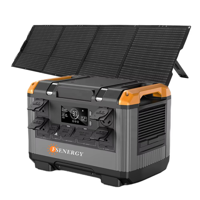 Portable Outdoor Power Bank Station 2400W 1200W  200W Lithium Energy Storage Cheap Price Solar Panel and Car Backup Generator