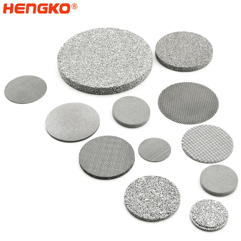 High Temperature Sintered Metal Powder Wire Mesh 316L SS Stainless Steel Disc Filter for Air Liquid Solid Filtration