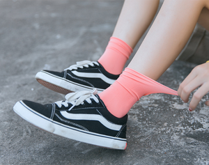 Chaussettes en coton douces et tendance pour femmes, 12 couleurs, style décontracté, décoratives et jolies - Product Image 3