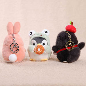 Vente en gros de porte-clés en peluche pingouin 3D souple unisexe de 11 cm pour cadeau de la Saint-Valentin - Product Image 2