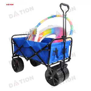 Outdoor Picnic Beach Camping Wagon Cart Trolley Garden Trail Foldable Collapsible Folding Utility Wagon Troller