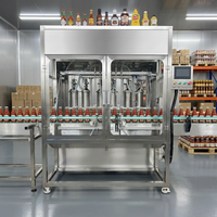 Mesin Pengisi Cairan Kental Otomatis Servo Motor untuk Stoples/Botol Akurasi Tinggi 0.1% untuk Saus, Madu, Mentega, Sirup
