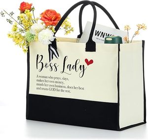 Sac fourre-tout en toile personnalisé avec logo, <span class=keywords><strong>cadeau</strong></span> <span class=keywords><strong>pour</strong></span> les femmes dirigeantes, cadeaux de Noël <span class=keywords><strong>pour</strong></span> femmes, sac à main, cadeaux à offrir - Sac fourre-tout en toile, sac de plage, trousse de maquillage - Product Image 2