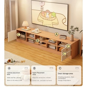 Mueble <span class=keywords><strong>de</strong></span> <span class=keywords><strong>TV</strong></span> <span class=keywords><strong>de</strong></span> Estilo Medieval <span class=keywords><strong>Vintage</strong></span> con Almacenamiento Compacto para Sala <span class=keywords><strong>de</strong></span> Estar - Product Image 2