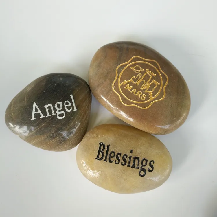 DIY Healing engraved inspirational word stones | buy wholesale stone therapy products engraved river stones