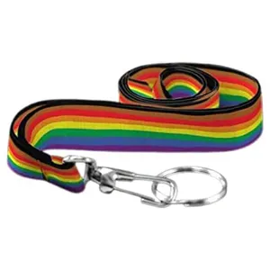 定制印刷双面印刷费城8条纹同性恋骄傲LGBTQ彩虹挂绳