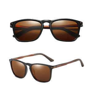 Fiber De carbone UV400 Carré <span class=keywords><strong>Noir</strong></span> Hommes En Aluminium Nuances lunettes de Soleil Polarisées - Product Image 5
