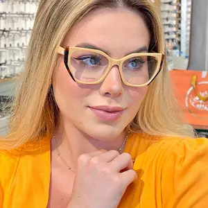 Amazon Hot Sale Ins Stil Mode Katzenauge Anti Blaulicht Brillen rahmen Benutzer definiertes Logo