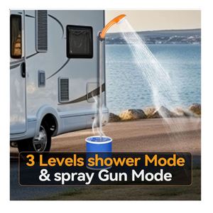 Pompe électrique rechargeable avec tête portable, adaptée à la randonnée en plein air, douche de camping portable - Product Image 3