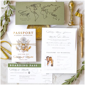 Tarjetas <span class=keywords><strong>de</strong></span> Invitación <span class=keywords><strong>de</strong></span> Boda con Diseño <span class=keywords><strong>de</strong></span> <span class=keywords><strong>Mapa</strong></span> del <span class=keywords><strong>Mundo</strong></span>, Papel Offset, Colores y Logotipos Personalizados - Product Image 3