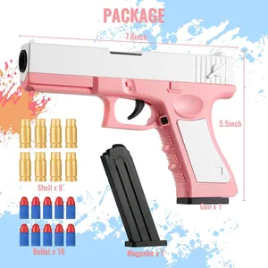뜨거운 판매 기계 느낌 G18 소프트 총알 장난감 총 소프트 총알 권총 쉘 방출 권총 장난감 거품 블래스터