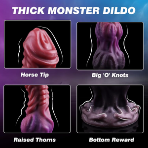 Fantasy Monster Tier Hund Knoten Silikon <span class=keywords><strong>Dildo</strong></span> mit starkem Saugnapf Sexspielzeug für Erwachsene für Frauen und Männer Spritzen Anal <span class=keywords><strong>Dildo</strong></span> - Product Image 4