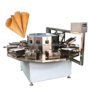 Equipamentos comerciais industriais Stroopwafel Ice cream Wafer Egg Roll Waffle Maker Ice Cream Cone Make Machine for Trade