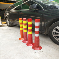 Séparateur de route flexible de haute qualité en pu, télescopique, poste d'avertissement de route, jaune, en plastique
