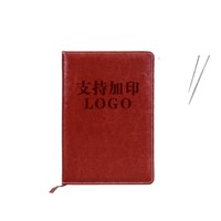 Carnet A5 en cuir PU à couverture rigide, 64 anneaux, journal professionnel, reliure filée, logo personnalisé, agenda de bureau