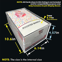 Lot de 10 boîtes de protection en acrylique pour cartes, étui de présentation rigide transparent en acrylique pour collection de boîtes de cartes scellées Booster