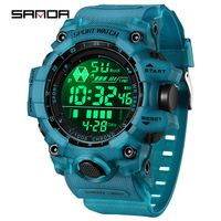 Montre de sport pour homme OEM LOGOO SANDA 6229, étanche, LED analogique-numérique, multifonctionnelle, grand cadran, montre-bracelet électronique